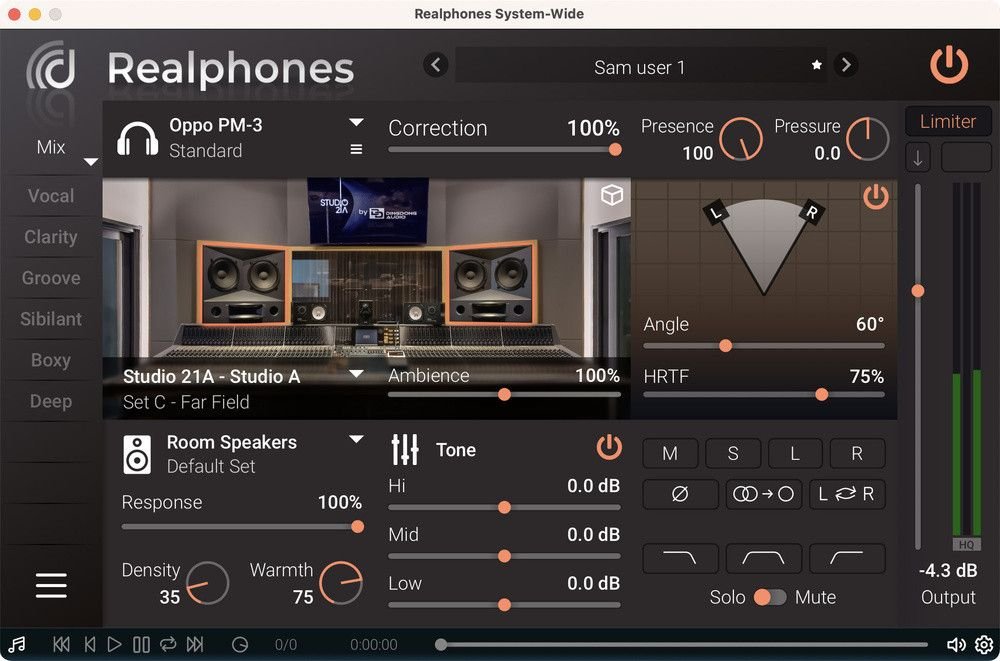 dSONIQ Realphones : simulation de salle, cross-talk et modèles d'enceintes directement dans le casque